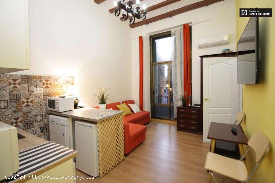  Elegante apartamento de 1 dormitorio con balcón en alquiler en Gotico - BARCELONA 