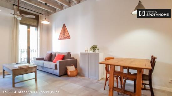 Precioso apartamento de 1 dormitorio con balcón y aire acondicionado en alquiler en Sant Andreu - B