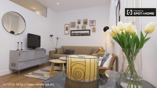 Elegante apartamento de 1 dormitorio con aire acondicionado en alquiler cerca de Metro Goya en la ex