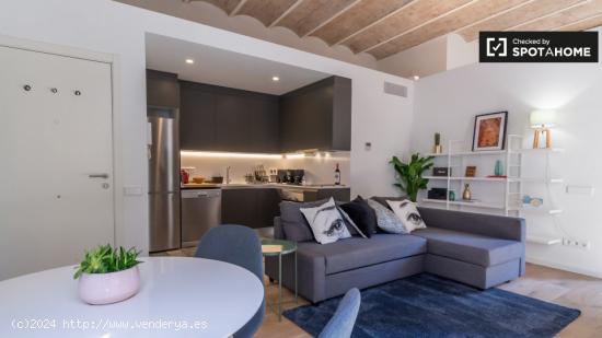 Impresionante apartamento de 1 dormitorio con piscina en la terraza en alquiler en El Raval - BARCEL