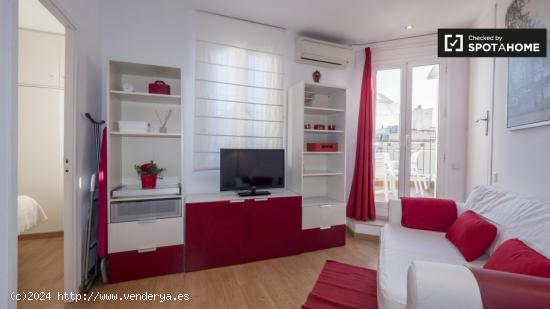 Encantador apartamento de 1 dormitorio con aire acondicionado y balcón en alquiler en Sants - BARCE