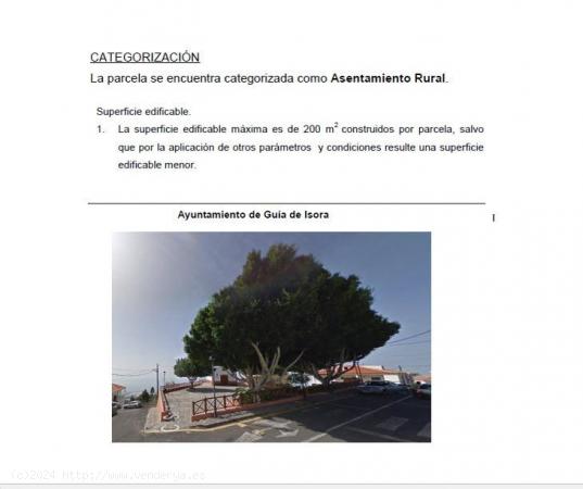  Guia Isora.  Chiguergue: terreno 360 m2 con vistas para construir villa - SANTA CRUZ DE TENERIFE 