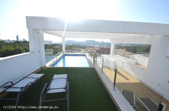  SE VENDE OBRA NUEVA ATICO DUPLEX  2 DORMITORIOS 2 BAÑOS CON PISCINA PROPIA EN FINESTRAT - ALICANTE 