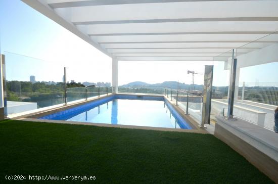 SE VENDE OBRA NUEVA ATICO DUPLEX  2 DORMITORIOS 2 BAÑOS CON PISCINA PROPIA EN FINESTRAT - ALICANTE