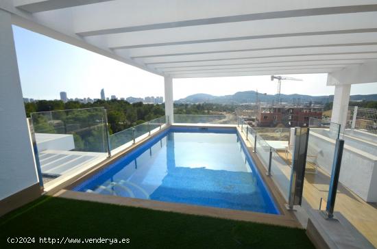 SE VENDE OBRA NUEVA ATICO DUPLEX  2 DORMITORIOS 2 BAÑOS CON PISCINA PROPIA EN FINESTRAT - ALICANTE