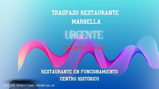  OPORTUNIDAD RESTAURANTE EN TRASPASO - MALAGA 