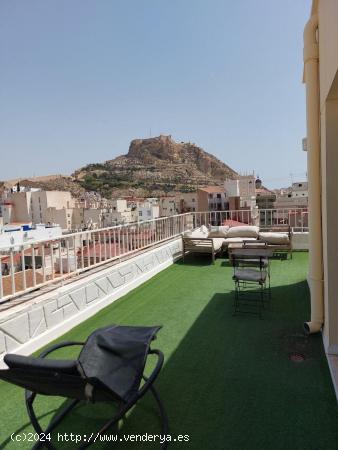  Estupendo ático en el centro de Alicante con vistas al castillo Santa Barbara. - ALICANTE 