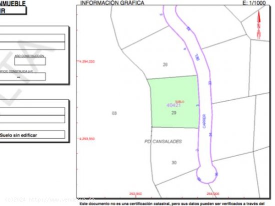 Parcela en venta en Jávea (Alicante)