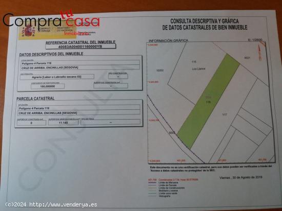 VENTA.-.SUELO INDUSTRIAL EN ENCINILLAS.-.25.000 METROS - SEGOVIA