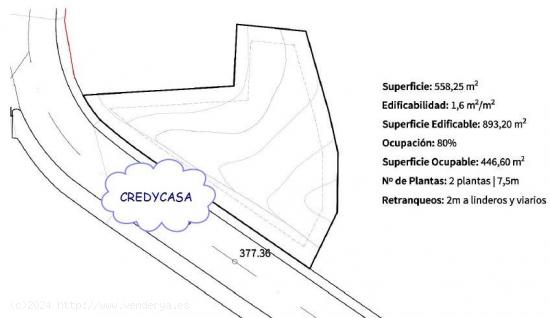  ADEJE: Tijoco BAJO Terreno urbano consolidado 582m2-80%  EDIFICABILIDAD 2 ALTURAS - SANTA CRUZ DE TE 