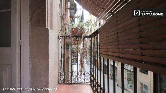 Amplia habitación en alquiler en apartamento de 6 dormitorios en El Raval. - BARCELONA