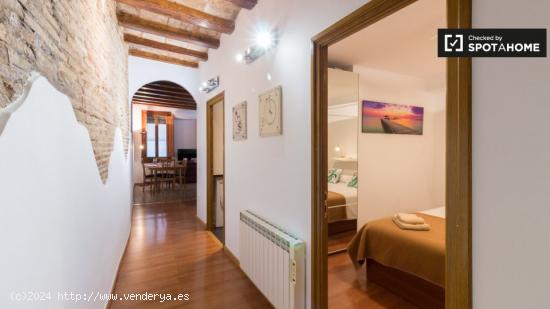 Elegante apartamento de 1 dormitorio con aire acondicionado en Ciutad Vella, cerca de la playa. - BA