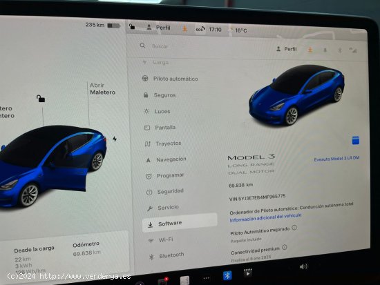 Tesla Model 3 Long Range Gran Autonomia AWD 26.360€ neto Gran Autonomia Dual Motor AWD AP Mejorado