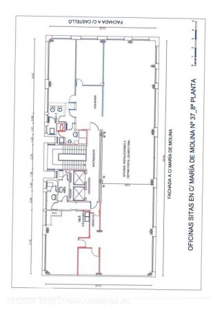 (Ref.480845) Amplia oficina de 279 m² en la planta 8 de María de Molina - Madrid