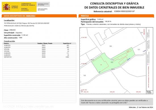 PARCELA CON NAVES EN PEÑA DE LAS ÁGUILAS DE ELCHE - ALICANTE