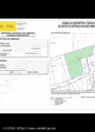 Solar urbano en Venta en Alforja Tarragona