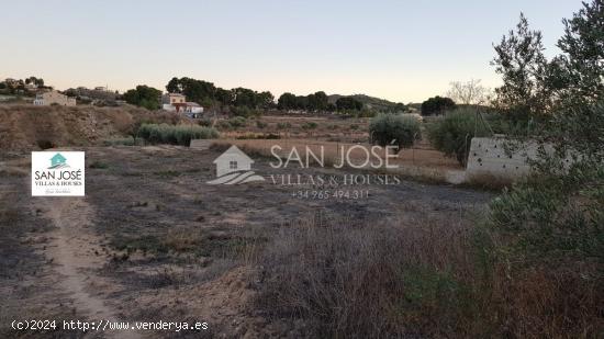 VENTA DE TERRENO RUSTICO EN ASPE - ALICANTE