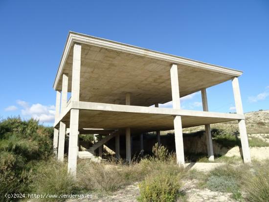 SE VENDE PARCELA DE 10000 M2 CON ESTRUCTURA PARA UN CHALET DE 400 M2 ZONA BORISA EN ASPE - ALICANTE