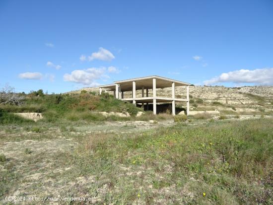 SE VENDE PARCELA DE 10000 M2 CON ESTRUCTURA PARA UN CHALET DE 400 M2 ZONA BORISA EN ASPE - ALICANTE