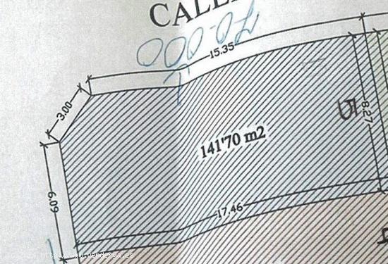 SE VENDE PARCELA HACIENDO ESQUINA EN MONTAÑA LOS VELEZ - LAS PALMAS