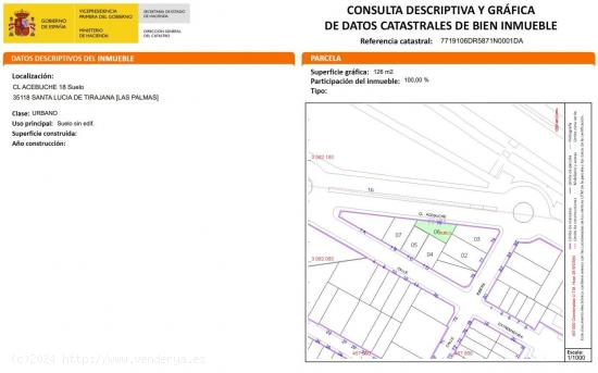 Parcela urbana en Vecindario de 126m2. C/Acebuche.  ¡ Consúltenos ! - LAS PALMAS