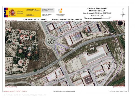  Parcela de terreno industrial en Finca Lacy de Elda - ALICANTE 