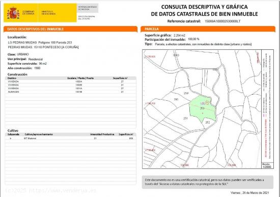 Casa con terreno para reformar a 700m del paseo marítimo de Corme - A CORUÑA