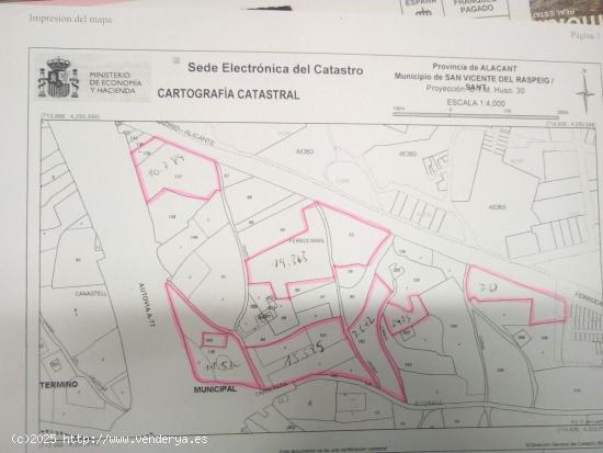 TERRENO INDUSTRIAL URBANIZABLE  EN SAN VICENTE JUNTO A AUTOVIA - ALICANTE