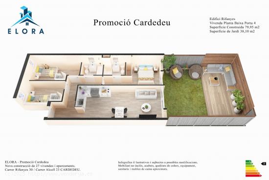 PROMOCIÓN DE PISOS DE OBRA NUEVA EN CARDEDEU - ZONA POBLE SEC - BARCELONA