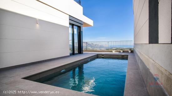 Nueva villa de 2 domitorios y 2 baños con magníficas vistas al mar en Polop Hills! - ALICANTE