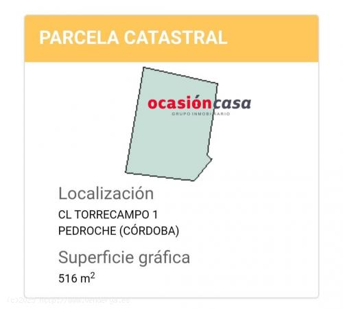 SOLAR EN VENTA EN PEDROCHE - CORDOBA