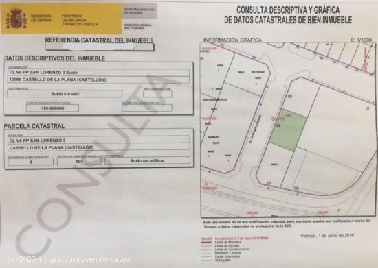 Se vende solar industrial-comercial en Polígono San Lorenzo - CASTELLON