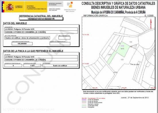 Terreno Urbanizable en Santa Cruz - A CORUÑA