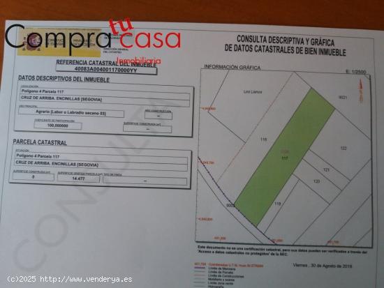 VENTA.-.SUELO INDUSTRIAL EN ENCINILLAS.-.25.000 METROS - SEGOVIA