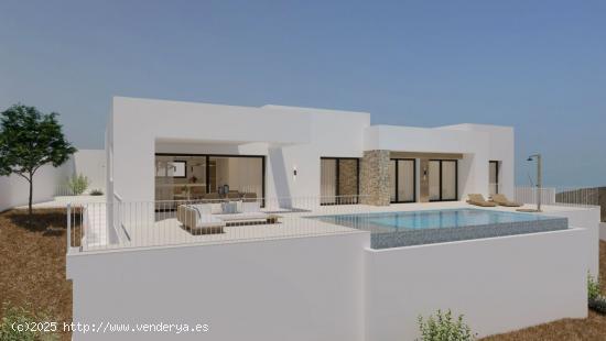 ¡MODERNA VILLA OBRA NUEVA A SOLO 900M DEL CENTRO DE ALCALALI! - ALICANTE