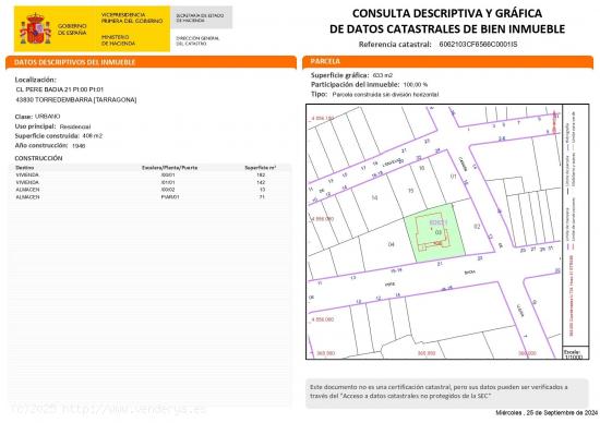 SOLAR PARA 16 VIVIENDAS, 2 Locales y planta de garaje. - TARRAGONA