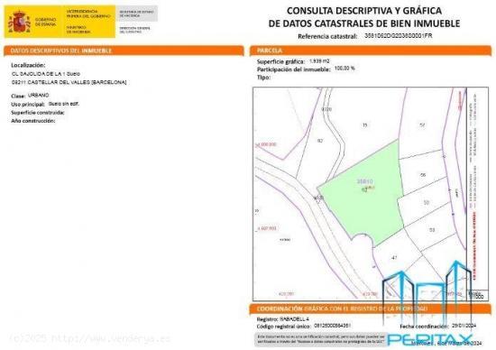 OPORTUNIDAD GRAN PARCELA EN CASTELLAR DEL VALLES - BARCELONA