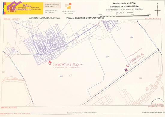  PARCELA RÚSTICA EN VENTA (ORILLA DEL AZARBE / SANTOMERA) - MURCIA 