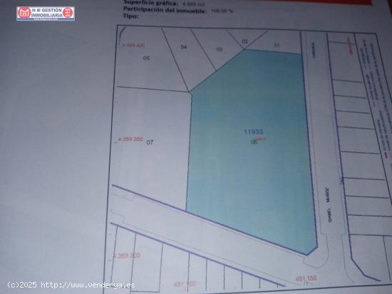  SE VENDE 4.889 m/2 ZONA AVD. PABLO IGLESIAS, EN alcázar de san juan - CIUDAD REAL 