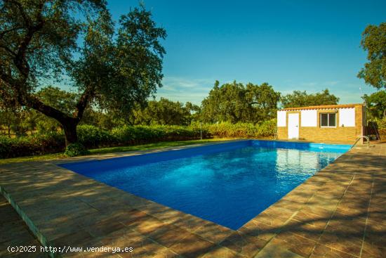  PRECIOSA PARCELA CON CHALET Y PISCINA EN UN PARAGE MUY TRANQUILO - BADAJOZ 