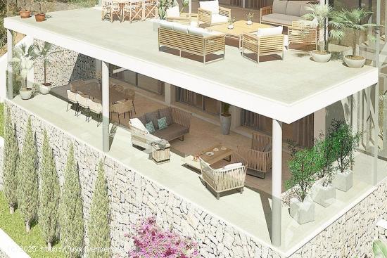 Proyecto de nueva construcción en ladera con vistas al mar - BALEARES