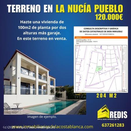  🏡 Terreno urbanizable en La Nucía. - ALICANTE 