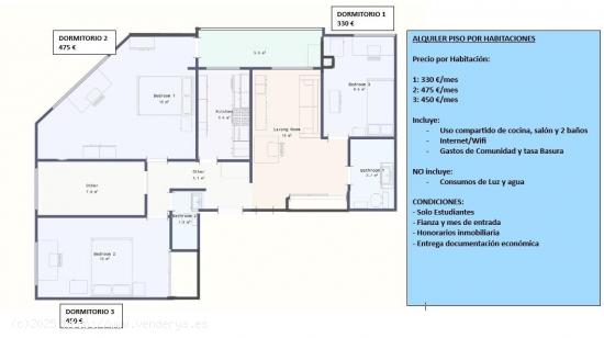 🏠 Alquiler de habitaciones para ESTUDIANTES en Plaza Huerto Sogueros 🏠 - CASTELLON