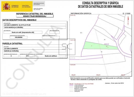 TERRENO URBANIZABLE EN SEDES, NARÓN - A CORUÑA