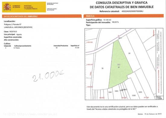 SE VENDEN 7 FINCAS RUSTICAS EN POLIGONO 2 DE ARCONES DESDE 1500€ - SEGOVIA