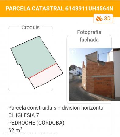 SOLAR EN VENTA EN PEDROCHE - CORDOBA