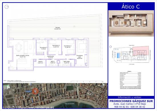 PROXIMA CONSTRUCCION DE ATICOS  CON 123 METROS DE TERRAZA - MURCIA