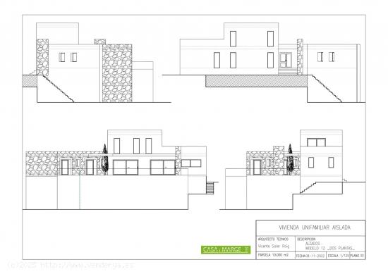 Proyecto de chalet obra nueva en Orba - ALICANTE