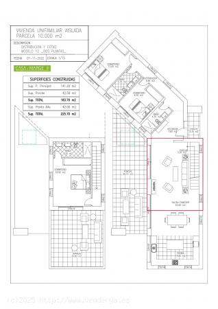 Proyecto de chalet obra nueva en Orba - ALICANTE