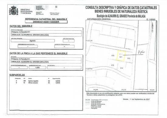 Parcela en venta en Alhaurín el Grande (Málaga)